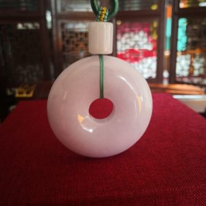 中式传承翡翠平安扣 浓粉紫满色 厚装大气 送礼自戴佳品